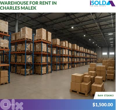 300 m2 warehouse 4rent in Achrafieh/Mar Nicholas -مستودع في مار نيكولا