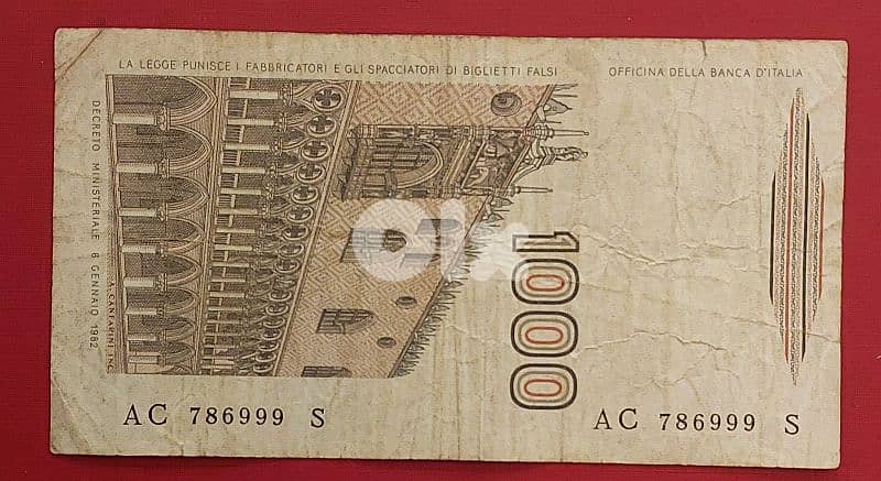 Italy 1000 Lire Marco Polo 1982 1