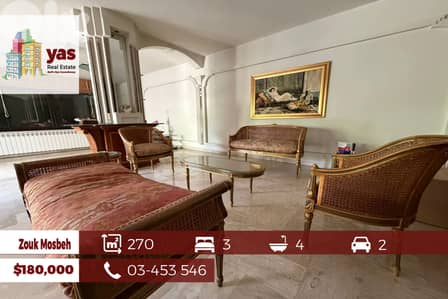 Zouk Mosbeh 270m2 | Classic | Open View  |Private Street | EL