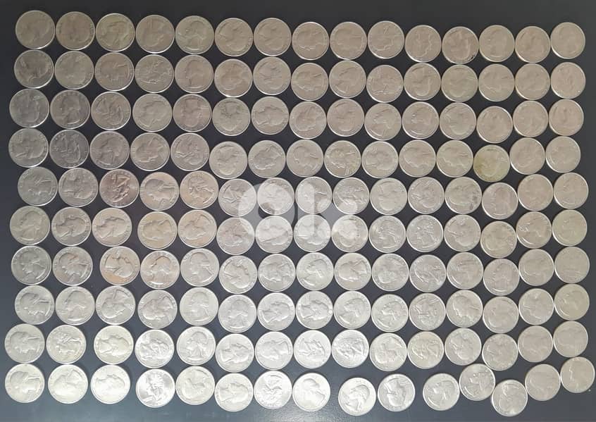 Vintage couins. Qaurters, US coins, germany coins, deutche 3