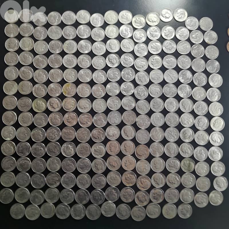 Vintage couins. Qaurters, US coins, germany coins, deutche 5