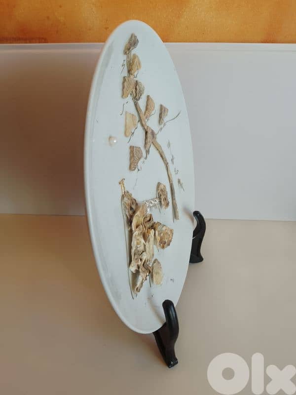 Vintage Japanese Kose-shima Signature Handmade Mother of Pearl Plate 4