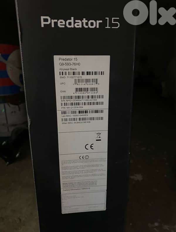 Predator 15 G9-593-76H0 / Abyssal Black 1