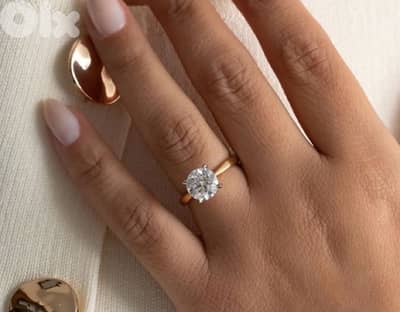 18k Gold Ring with 2.5 Lab Grown diamond