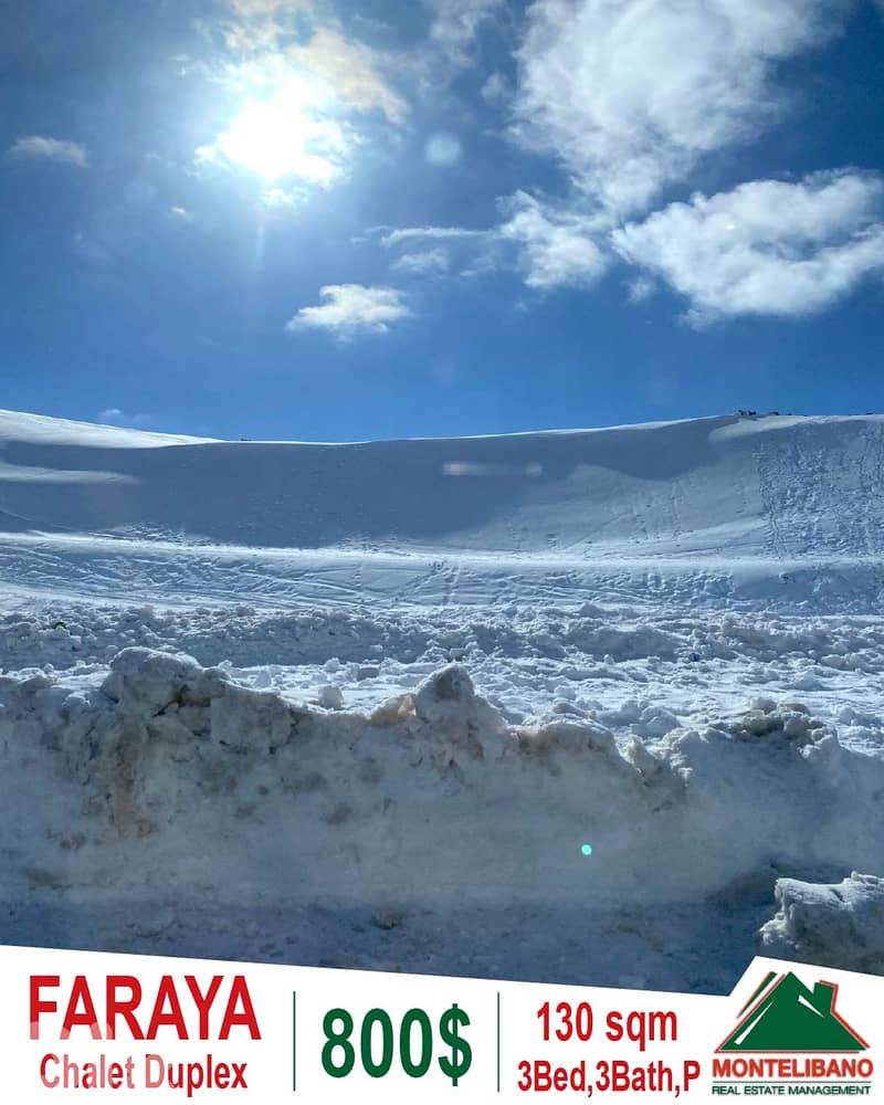 Fully Furnished 130sqm Chalet Duplex ForRent in Faraya(فاريا)+OpenView 1