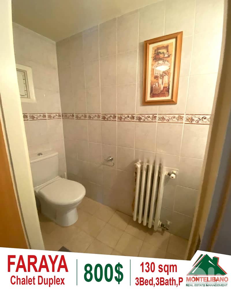 Fully Furnished 130sqm Chalet Duplex ForRent in Faraya(فاريا)+OpenView 9