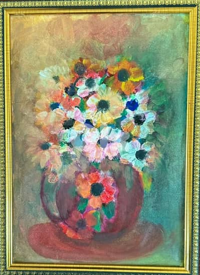 رسم زيتي على  القماش يدويه