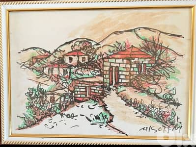 رسم زيتي على القماش