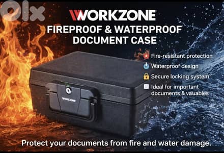 Workzone Fireproof & Waterproof Document Case/ 5$ delivery
