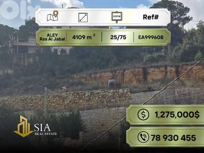Land for sale in Aley Ras al Jabal أرض للبيع في عاليه راس الجبل