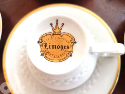 limoges cups original and new فناجين ليموج أصلي