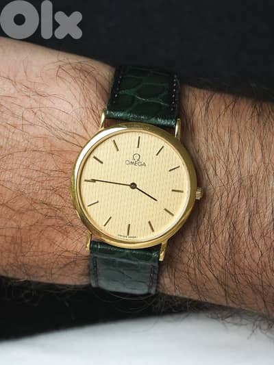 Omega - De Ville extra plate Gold plated tapestry dial - 1980s