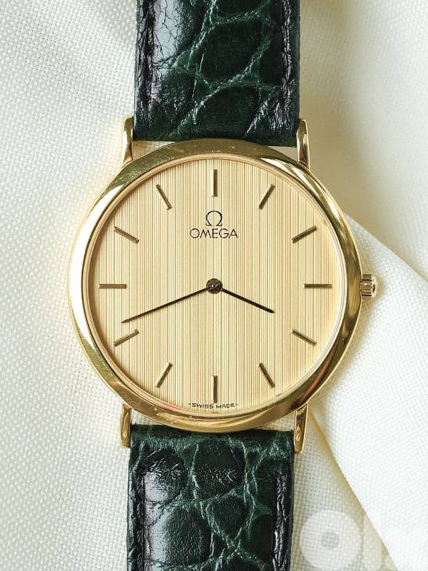 Omega - De Ville extra plate Gold plated tapestry dial - 1980s 1