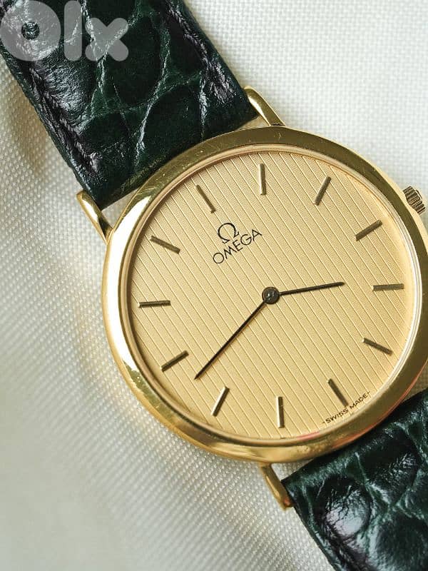 Omega - De Ville extra plate Gold plated tapestry dial - 1980s 5