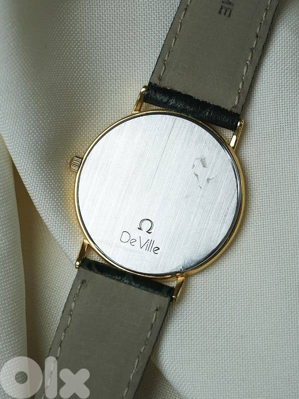 Omega - De Ville extra plate Gold plated tapestry dial - 1980s 9
