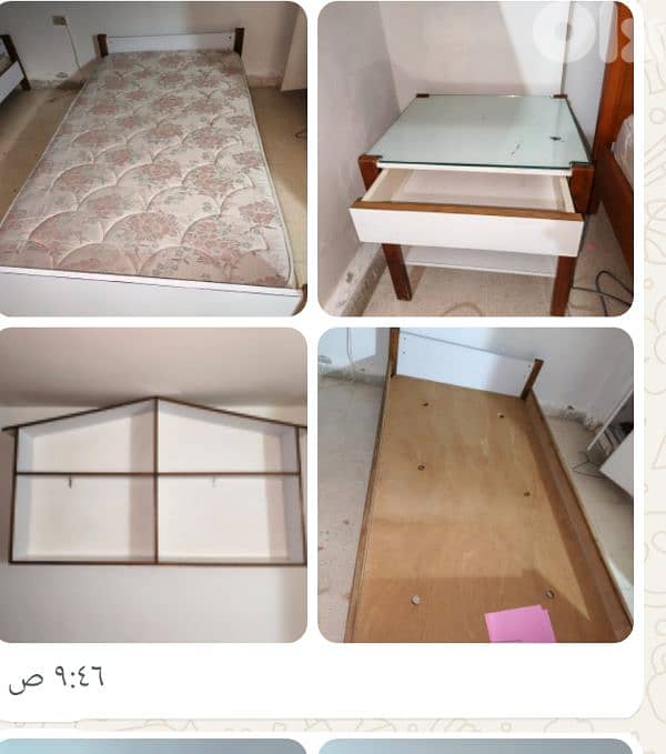 تختين مفرد سليب كونفورت مع 2كومنيدين مكتبه 1