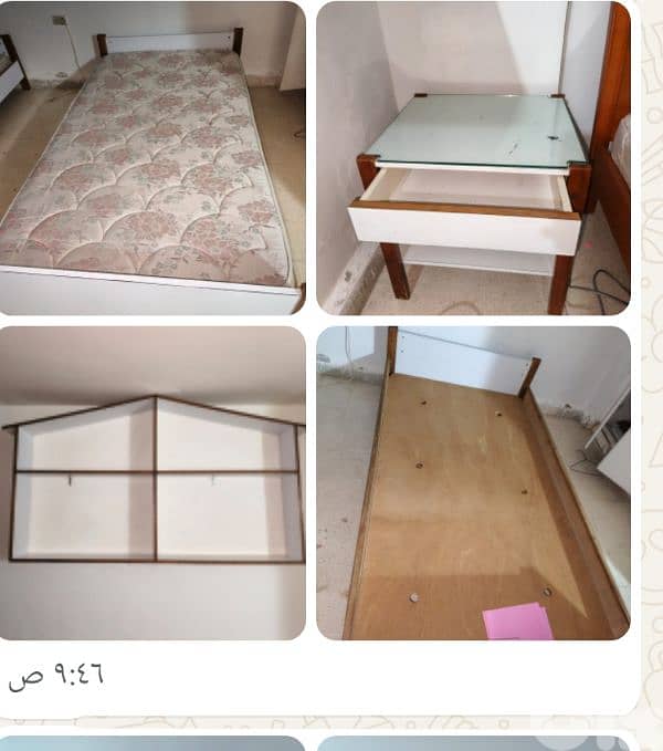 تختين مفرد سليب كونفورت مع 2كومنيدين مكتبه 3