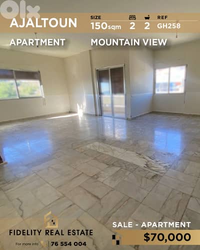 Apartment for sale in AJaltoun GH258  شقة للبيع في  عجلتون