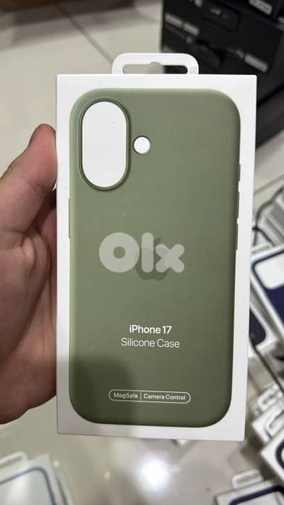 Apple Silicone Case magsafe Iphone 17 Light Moss