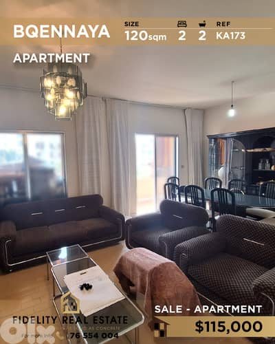 Apartment for sale in Bqennaya KA173  شقة للبيع في بقنايا