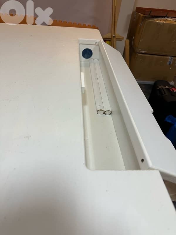 White wooden tables for students and architects (adjustable) 1