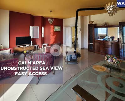 Unobstructed sea view, calm area, balconies, damour/دامور REF#WA131576