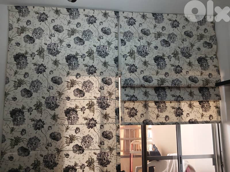 Living room+ carpet + curtains + table set 4