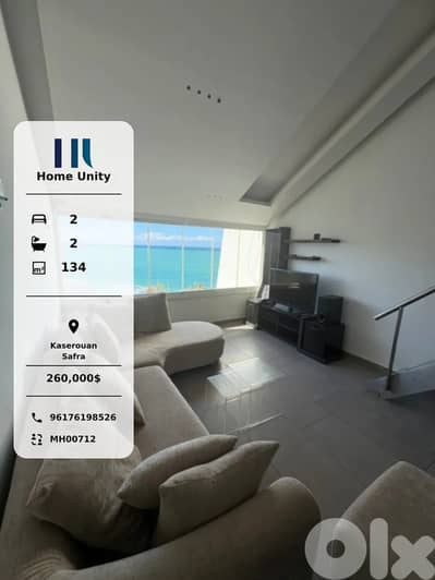 apartment of sale in keserouan - safra , open sea view