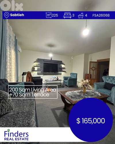 Apartment for Sale in Sabtieh!  !شقة للبيع في السبتيه