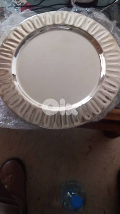 silver plated round plate zoyabite 1936