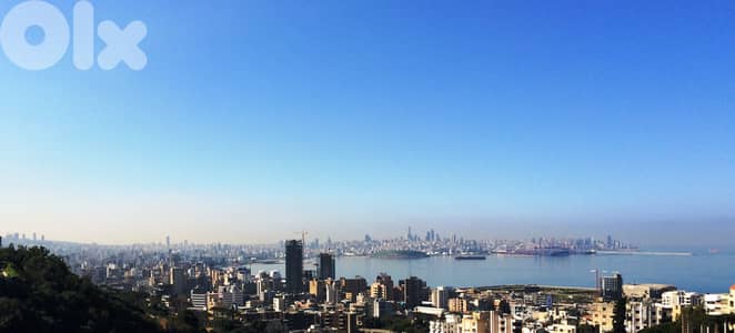 6100 SQM Land in Naccache + Open Sea & Beirut Bay View-Non-Obstructive