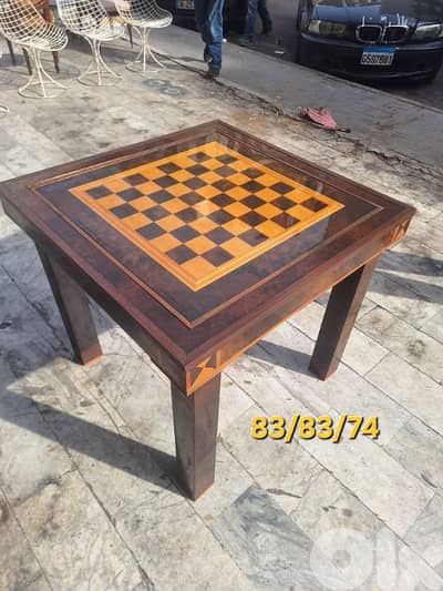 طاولة لعب ورق وشطرنج وزهر روعة الفخامة والجمال انتيك