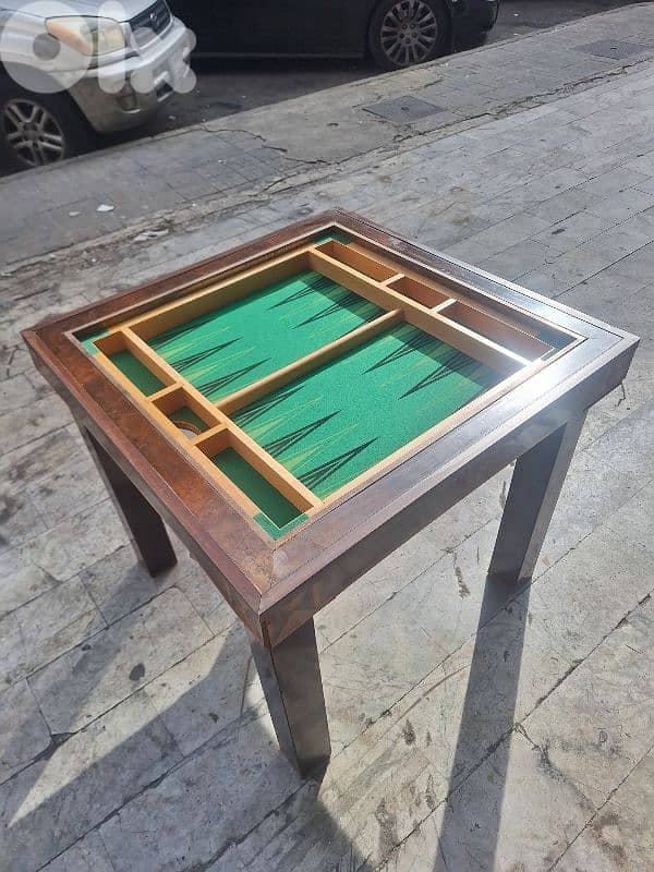 طاولة لعب ورق وشطرنج وزهر روعة الفخامة والجمال انتيك 3