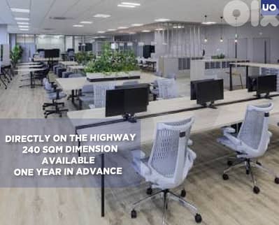 OFFICE AVAILABLE IN HAZMIEH DIRECTLY ON THE HIGHWAY REF#UO131624