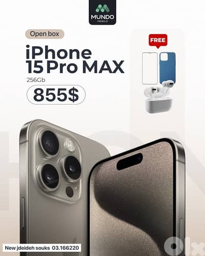 iphone 15 pro max 256 100% original