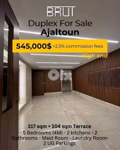 high End Brand new  352 sqm Duplex for sale in Ajaltoun
