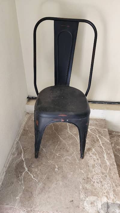 Iron chairs and high chairs