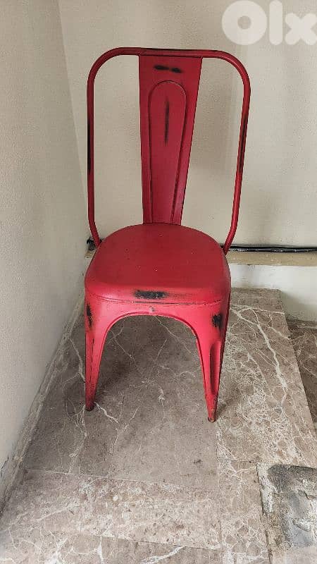 Iron chairs and high chairs 1