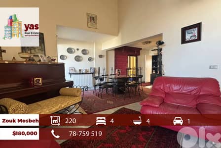 Zouk Mosbeh 220m2 | Sea View | Well Maintained | EL |