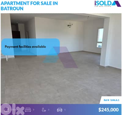 Brand New 175m2 apartment+sea view 4sale in Batroun - شقة في البترون