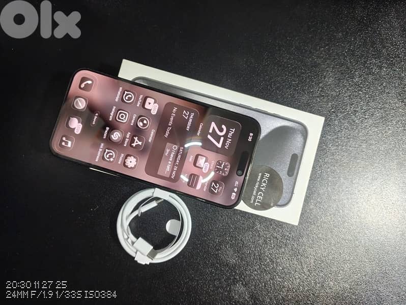 iphone 15 pro max Black 256GB 8