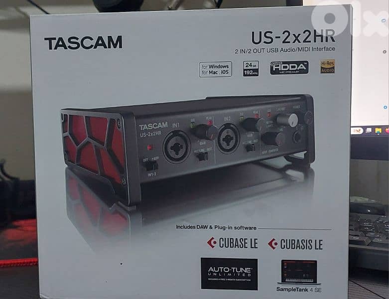 TASCAM US-2x2HR USB Audio Interface – Like New 1
