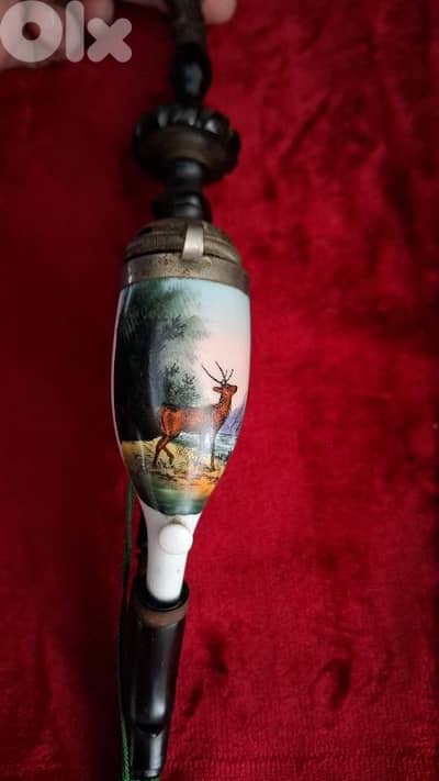 Rare 19th-Century Imperial Hunter’s Pipe – Hand-Painted Porcelain