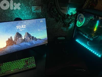 Full gaming setup with table