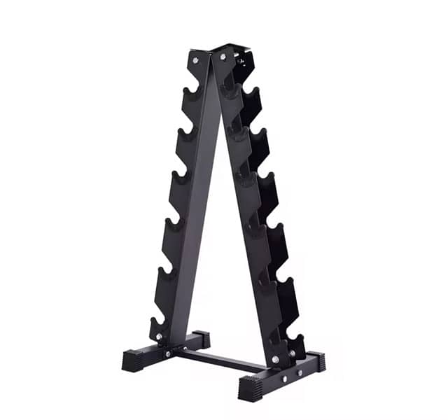 Vertical Dumbell rack + Hexagonal dumbells 6 pairs 1