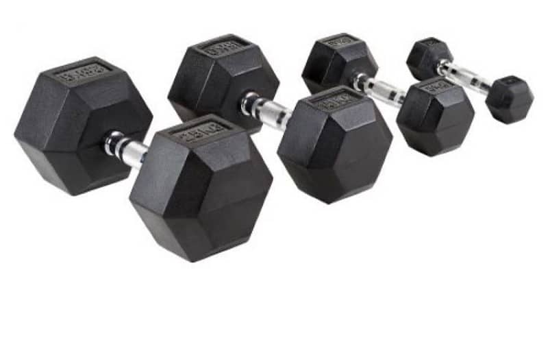 Vertical Dumbell rack + Hexagonal dumbells 6 pairs 2