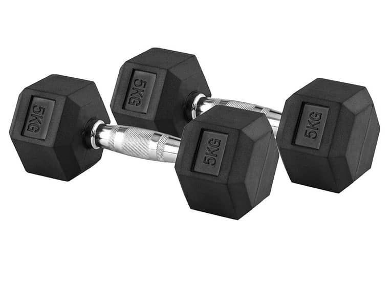Vertical Dumbell rack + Hexagonal dumbells 6 pairs 3