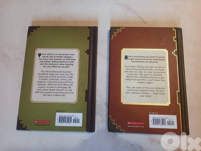 two minecraft books both for 15$ 2