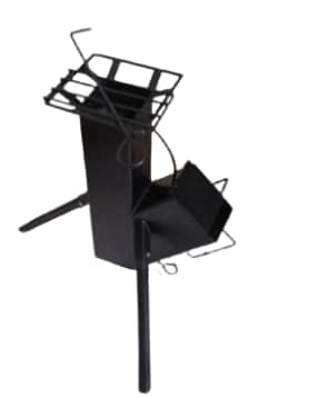 Complete 4-in-1 Outdoor Rocket Stove Set (Stove + Saj + Plancha + Bag)