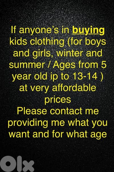 kids clothing (winter and summer)
